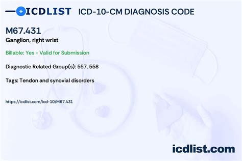 icd 10 code for right wrist ganglion cyst|ICD